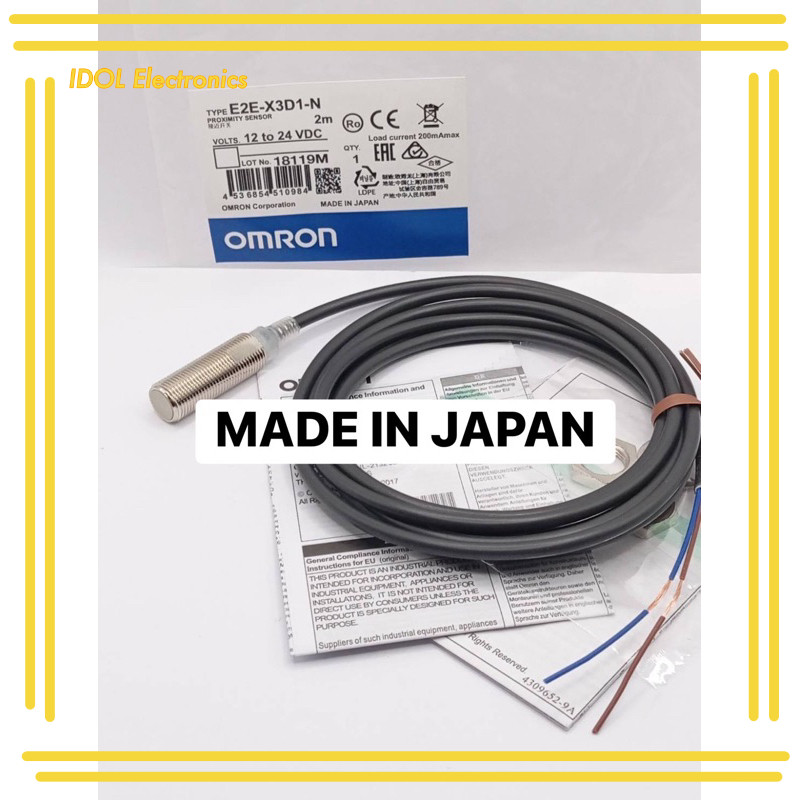 ราคาถูก! TYPE E2E-X3D1-N MADE IN JAPAN PROXIMITY SENSOR เซ็นเซอร์ตรวจจับวัตถุ  MADE IN JAPAN