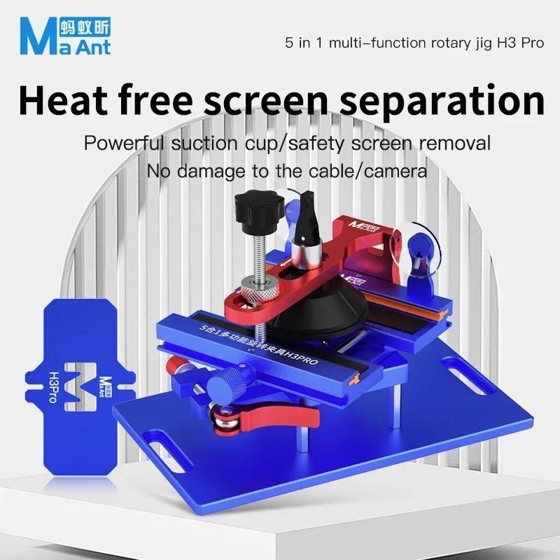Maant H3 Pro 5 in 1 Muti-function Ratary Jig ฟรีความร้อนหน้าจอแยกสําหรับ Iphone โทรศัพท์ Android ซ่อ