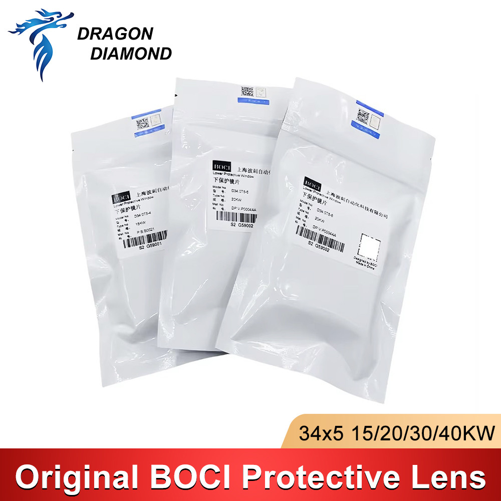 1pc 34x5 Original BOCI เลเซอร์เลนส์ป้องกัน Windows สําหรับ BLT641 421 831 Tongkuai HANS ไฟเบอร์เลเซอร์หัวตัด
