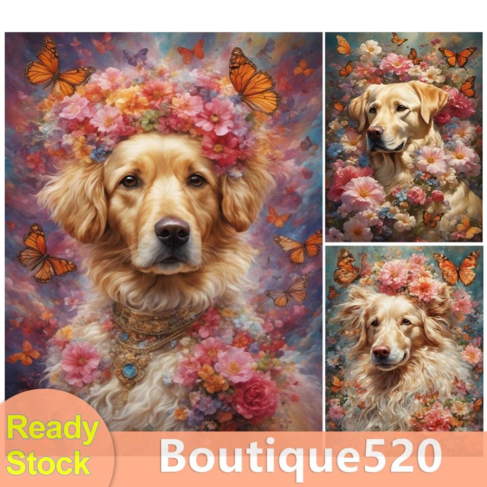 5d DIY Full Square เจาะเพชรจิตรกรรมสุนัขชุดตกแต่งบ้าน Art Craft 30x40 ซม.F [boutique520.th]