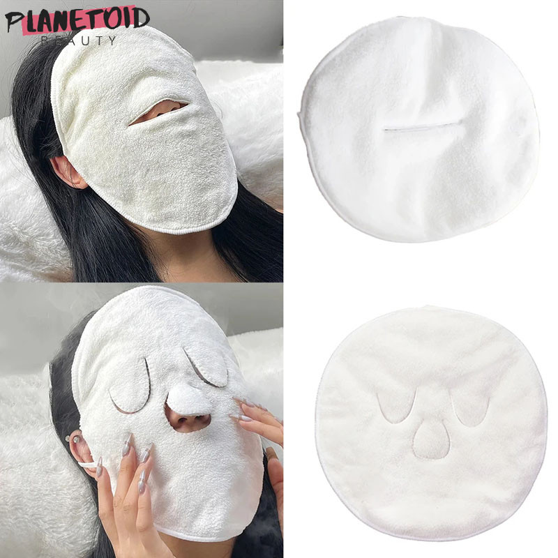 Hot Compress Face Towel Masks Reusable Facial Steamer Towel สําหรับร้อนเย็น Skin Care Moisturizing F