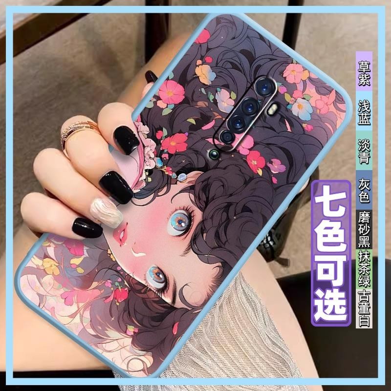 soft Full wrap Phone Case For OPPO Reno2 All-inclusive dust-proof waterproof Silica gel Anime Blame cartoon TPU Silicone
