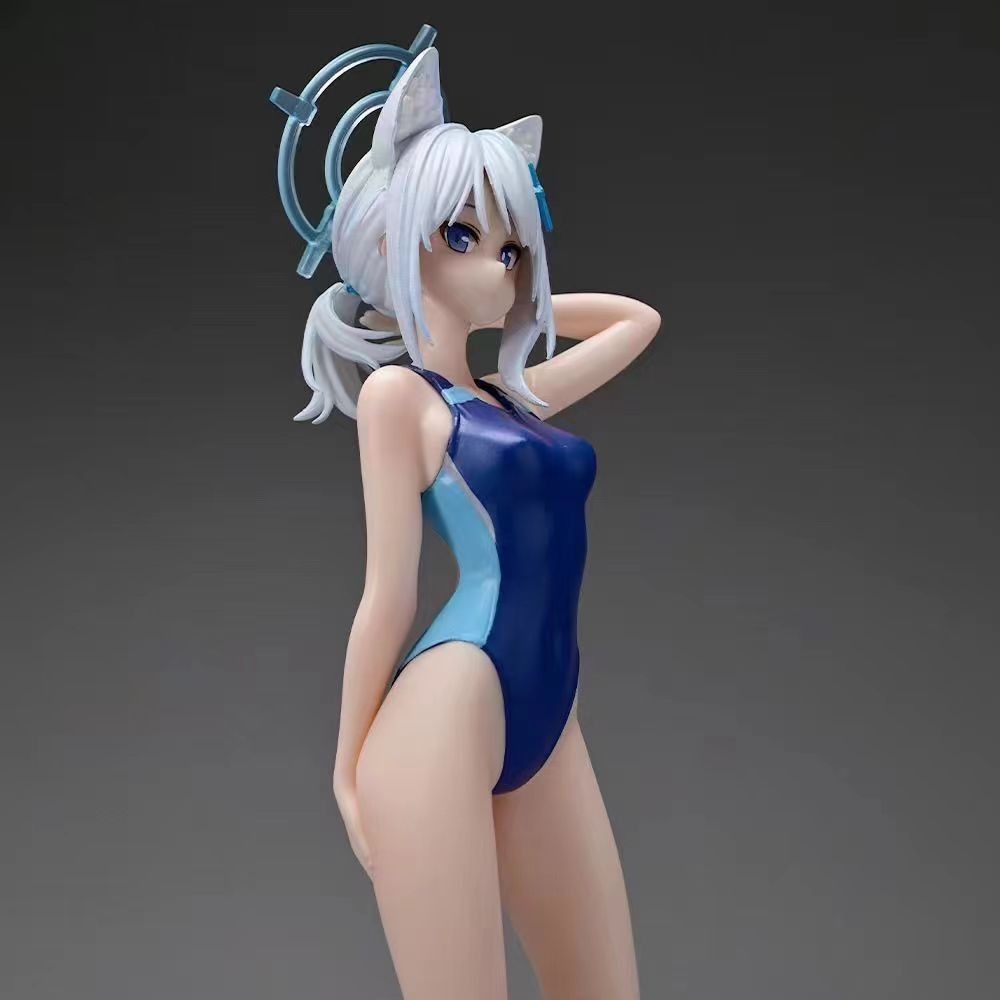 Azure Files โมเดลตัวละครอนิเมะ ไฟล์สีน้ำเงิน Sand Wolf Baizi ตุ๊กตาโมเดลเครื่องประดับ สาวสวยในชุดว่ายน้ำ เครื่องประดับตุ๊กตาอนิเมะความงามสองมิติ
