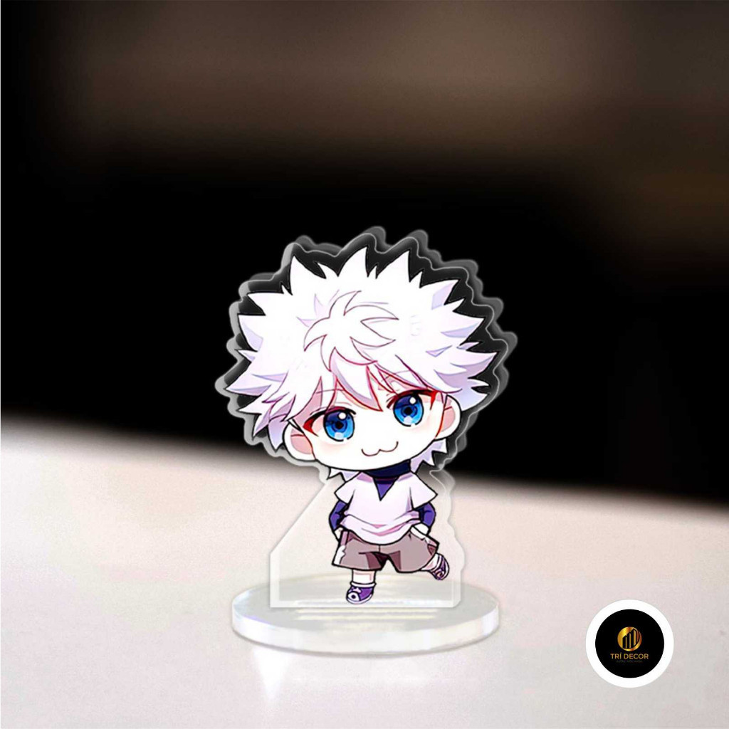 Mini Hunter X Hunter Standee Killua Zoldyck Gon Freecss อะนิเมะมังงะ Chibi การศึกษามุมตกแต่ง 3 ซม.สูง