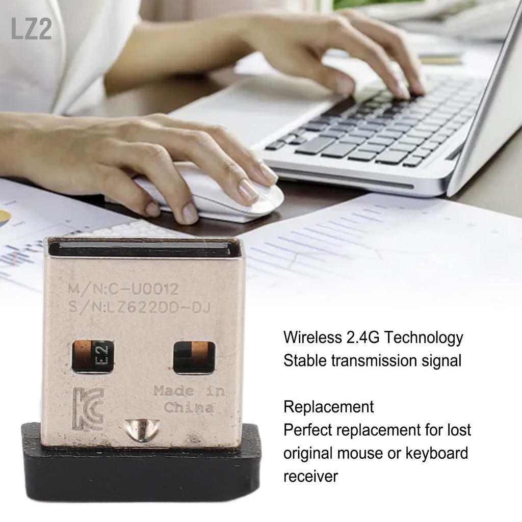 LZ2 ตัวรับสัญญาณ USB 2.4G เมาส์คีย์บอร์ดไร้สายสำหรับ Logitech M590 M720 M570 สำหรับ K230 K270 K375S K400PLUS K780