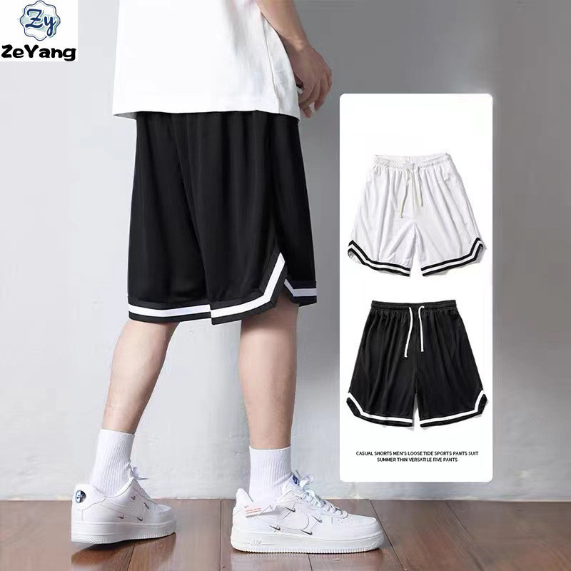 [ZY] M-5xl พร้อมส่ง กางเกงบาสเก็ตบอลขาสั้น ผ้าเรยอน ระบายอากาศ ทรงหลวม แห้งเร็ว สําหรับผู้ชาย @