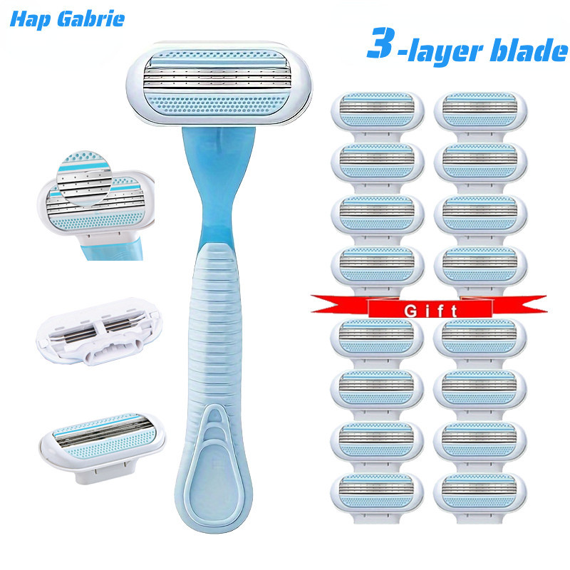 มีดโกนกําจัดขนผู้หญิง / นำไปใช้กับ Gillette Venus / เครื่องโกนหนวดแบบใช้มือ / ใบมีดสามชั้นสากล