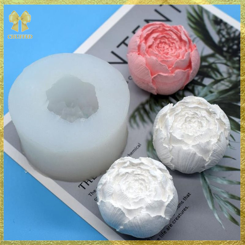 Chuffed> แม่พิมพ์ซิลิโคน รูปดอกกุหลาบ 3D สําหรับทําสบู่ เค้ก แฮนด์เมด DIY