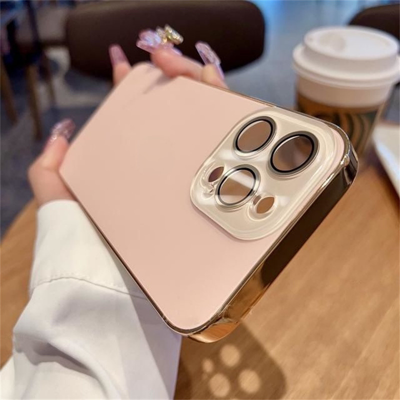 Luxury AG Frosted Plating Case สําหรับ Iphone 15 Pro Max 15Plus 14 13 12Promax 11Promax Casing