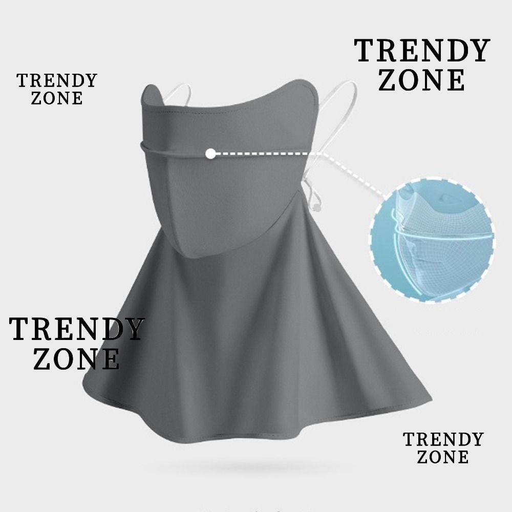 Trendyzone ผ้าคลุมใบหน้า ป้องกันรังสียูวี UPF 50+ ระบายอากาศ แฟชั่นฤดูร้อน สําหรับกลางแจ้ง