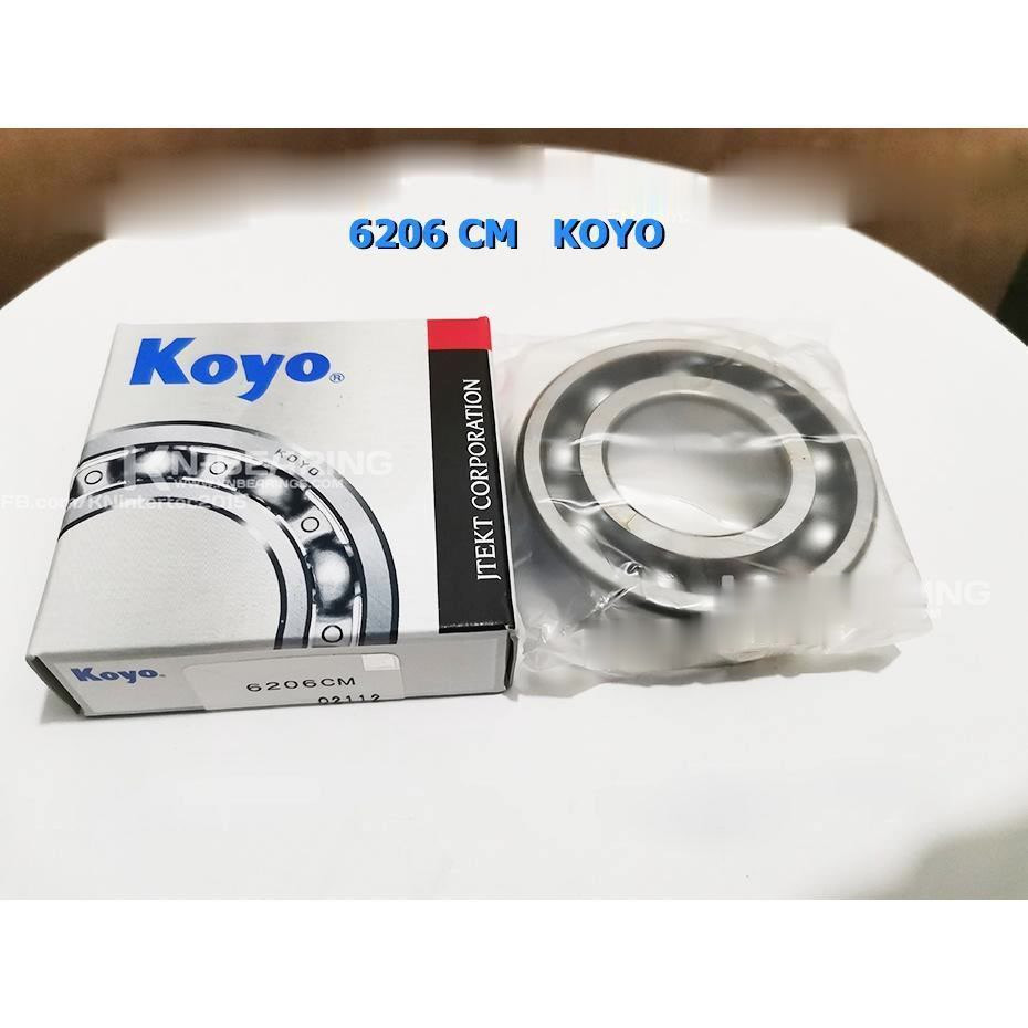 (ราคาต่อตลับ)6206 CM  ยี่ห้อ KOYO แท้  ไม่มีฝาปิด รังเหล็ก 6206 ขนาด 30*62*16