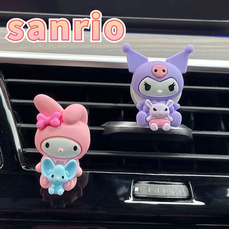 Sanrio Kuromi Cinnamoroll น้ําหอมปรับอากาศในรถยนต์ รูปปอมปอมปุรินน่ารัก