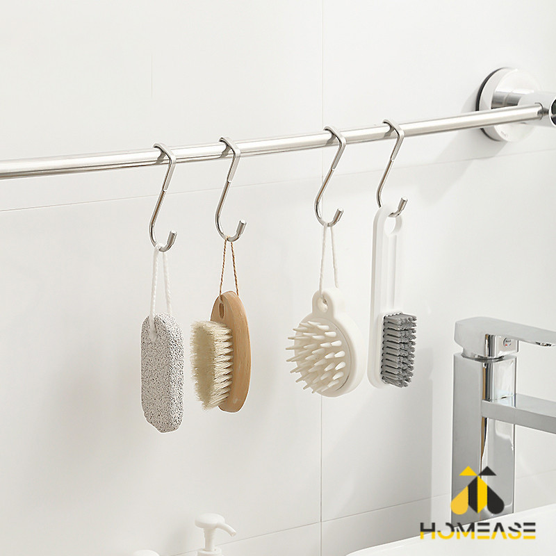 HA ตะขอสแตนเลสแบบคู่ S เหมาะแขวนเพิ่มที่ประตูตู้ผ้า - รูปที่ 2