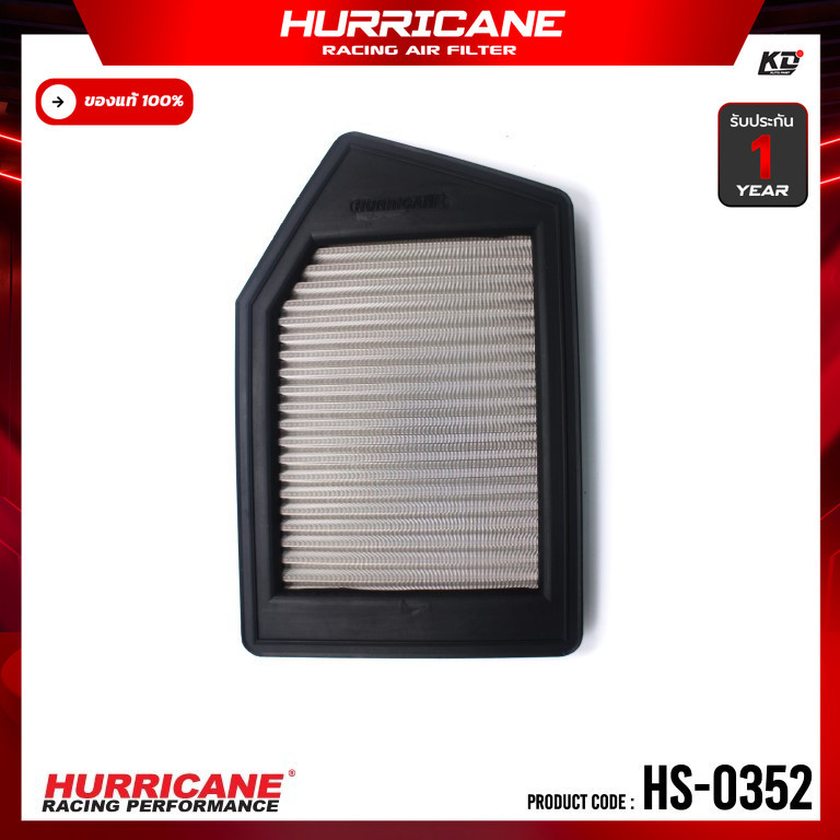 HURRICANE กรองอากาศสแตนเลส , ผ้าแดง Acura ( TLX ) Honda ( ACCord ) HS-0352