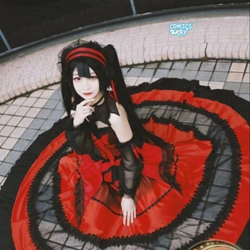 DATE A LIVE Tokisaki Kurumi cosplay Costume เกม อะนิเมะ คอสเพลย์ Second Generation Theatrical Versio