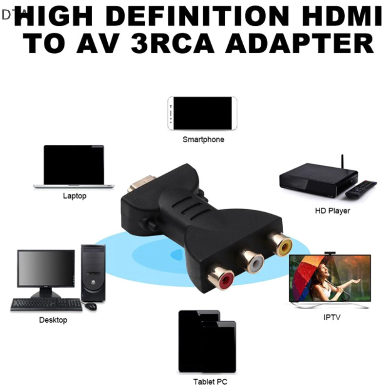 Dta 1080P RCA AV TO HDMI compatible Composite Adapter Converter Audio Video Cable HDMI เข ้ ากันได ้ กับ AV พร ้ อมสาย USB สําหรับ HD TV BOX DT