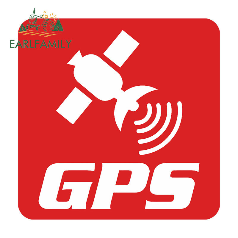 Earlfamily 13 ซม.x 13 ซม.GPS ป ้ ายรถสติกเกอร ์ แฟชั ่ นที ่ น ่ าสนใจ Scratch-Proof Air Conditioner Auto Vehicle Vinyl Decal Racing อุปกรณ ์ เสริม