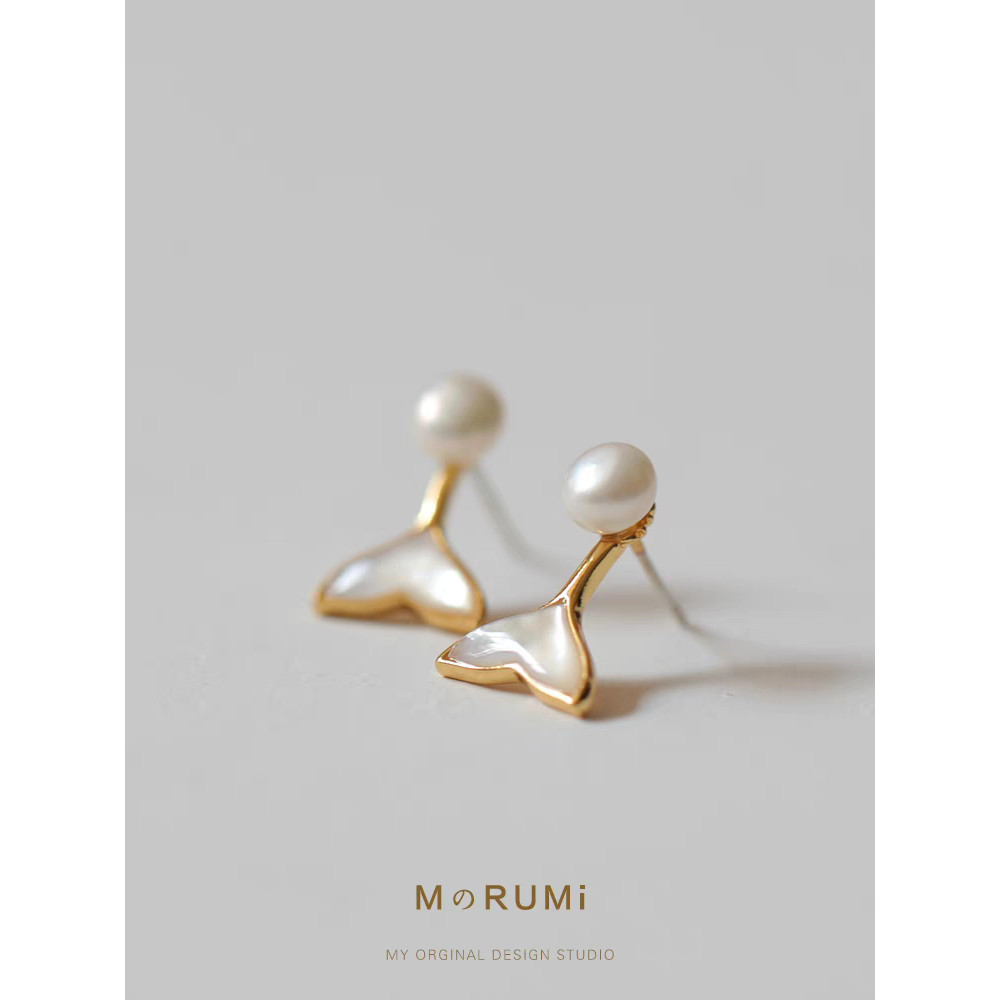 พร้อมส่ง IRIS VINTAGE x MのRumi l Merdth sea earrings GV202406 เครื่องประดับ ต่างหู