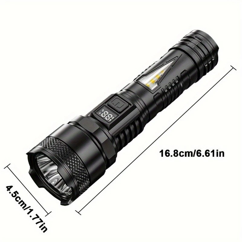 ไฟฉาย LED ชาร์จไฟได้ พร้อมจอแสดงผลพลังงาน thumbnail 5