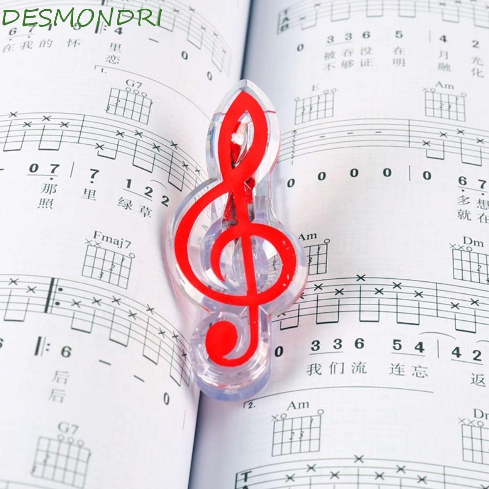Desmondri Music Score Clip, Book Clip Paper Clip Musical Book Note Clip, Musical Notice Clip Sheet Clip Funny Colourful Music Stand