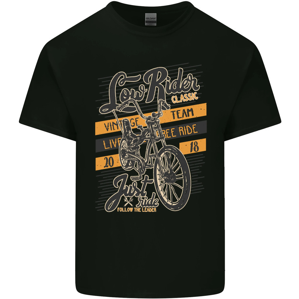 Low Rider Classic Chopper Biker Motorcycle Mens Cotton T-Shirt
