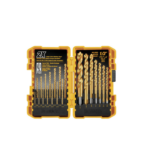 GlobalHouse DEWALT ชุดดอกเจาะเหล็กไทเทเนียม 21 ชิ้น DW1361 สินค้าของแท้คุณภาพดี
