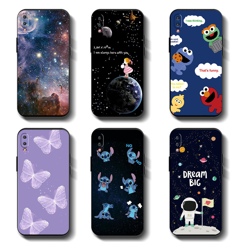สีดํานุ ่ มสําหรับ Vivo Y91c 1820 Y1s Anticrack Casing คุณภาพสูง TPU ฝาครอบป ้ องกันซิลิโคนยางโทรศัพท ์ กรณี