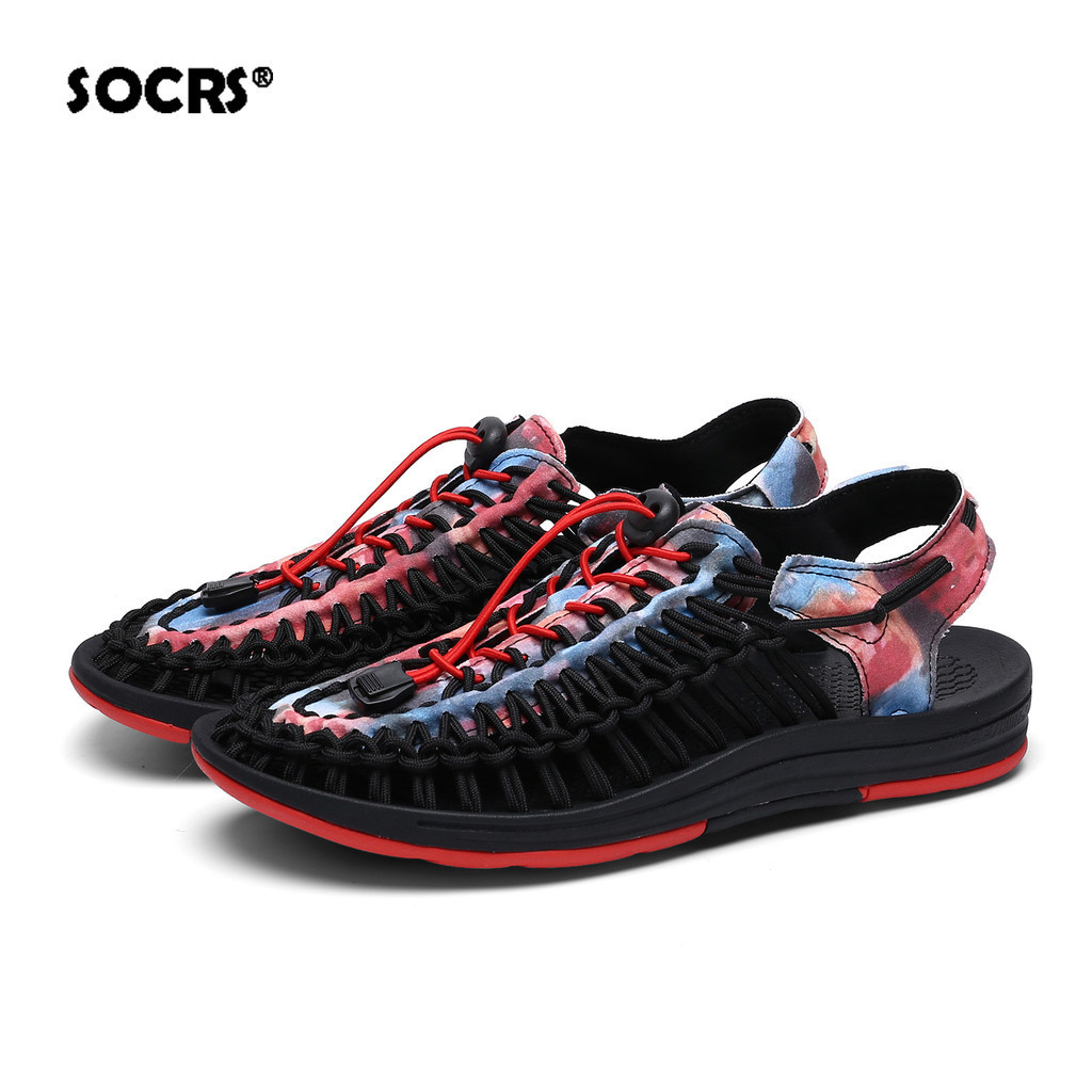 SOCRS 2026 รองเท้าแตะรัดส้น เชือกถักสาน รองเท้าเดินป่า ชาย หญิง