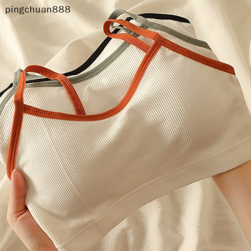 Pingchuan888 Seamless Sport Bra Backless Strapless Top Bra Push Up Bralette Brassiere ผู้หญิงผ้าฝ้าย