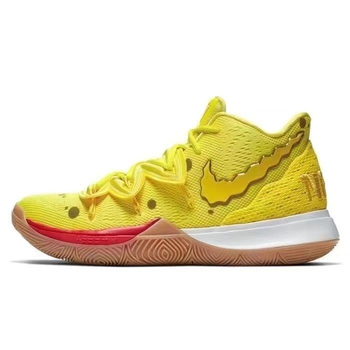 [Kyrie5 Pure Original ] Irving 5th Generation รองเท ้ าบาสเก ็ ตบอล Kyrie5 Egyptian Smiley Cream Zoom Air Cushion Practical Combat ผู ้ ชายผู ้ หญิง