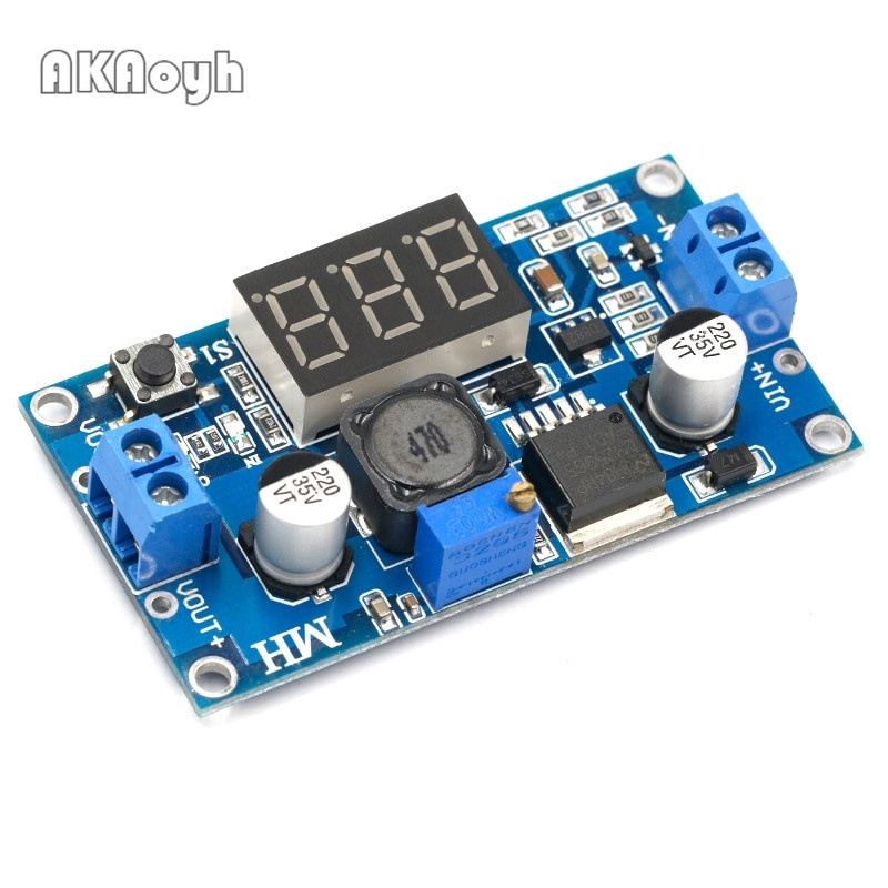Lm2596 DC-DC โมดูลสเต็ปดาวน์ ปรับได้ พร้อมจอแสดงผลโวลต์มิเตอร์ ขายตรงจากผู้ผลิตดั้งเดิม