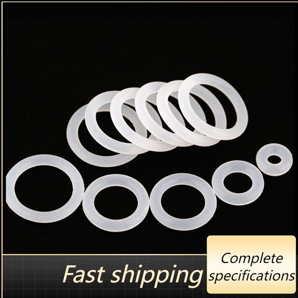 Vmq แหวนยางซิลิโคน โอริง ปะเก็นซีล สีขาว OD 5 มม.-70 มม. CS 2.0 มม. 10/15/20/40/50 ชิ้น