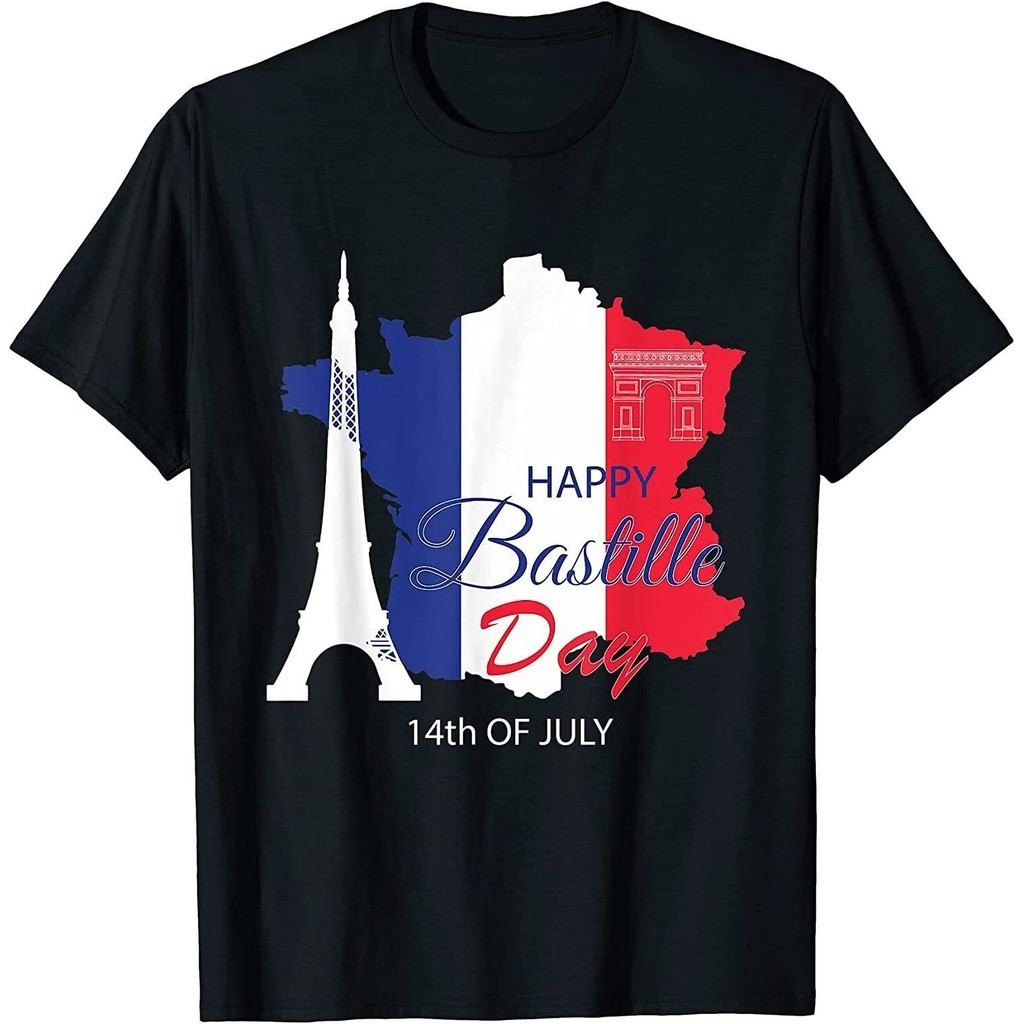 Happy Bastille Day 14Th July France เสื้อยืดรักชาติ
