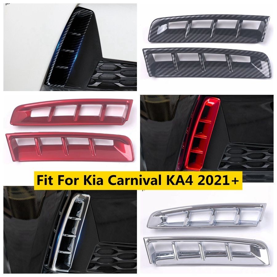 Lhd! อาร์เอชดี! Fitสําหรับkia Carnival KA4 2021 2022 2023 รถอุปกรณ์เสริมABSด้านหน้าหมอกโคมไฟตกแต่งฝาครอบTrim 2 ชิ้น