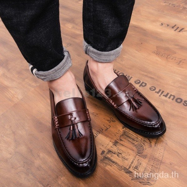 Brown Shoes Men Loafers Boat Shoes Classic Leather Men Formal Shoes Tassel Loafer Business Gentleman For Wedding X7PZ