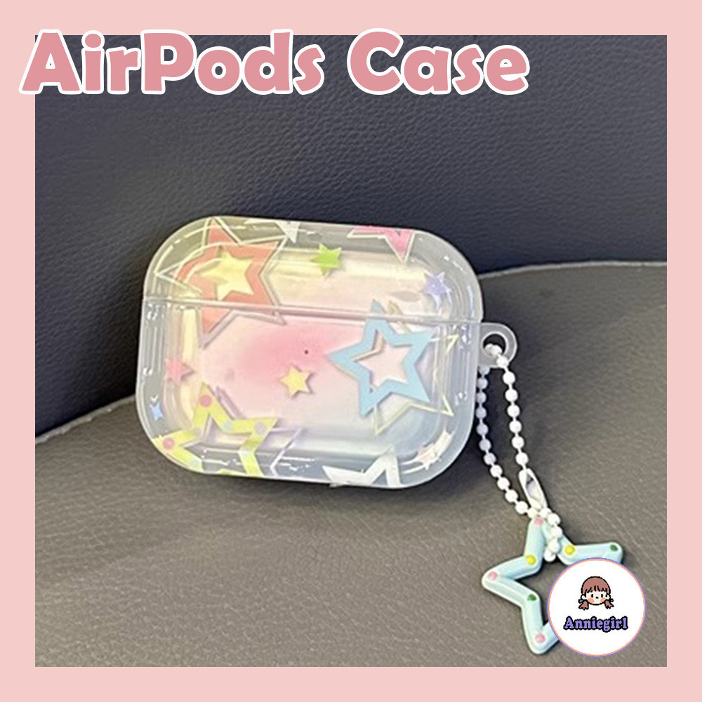 แฟชั่น Star จี้ Matte หูฟังสําหรับ AirPods 1/2 AirPods 3 Pro 2 Anti-lost หูฟังไร้สายบลูทูธชุดหูฟัง Anti-drop ฝาครอบป้องกัน