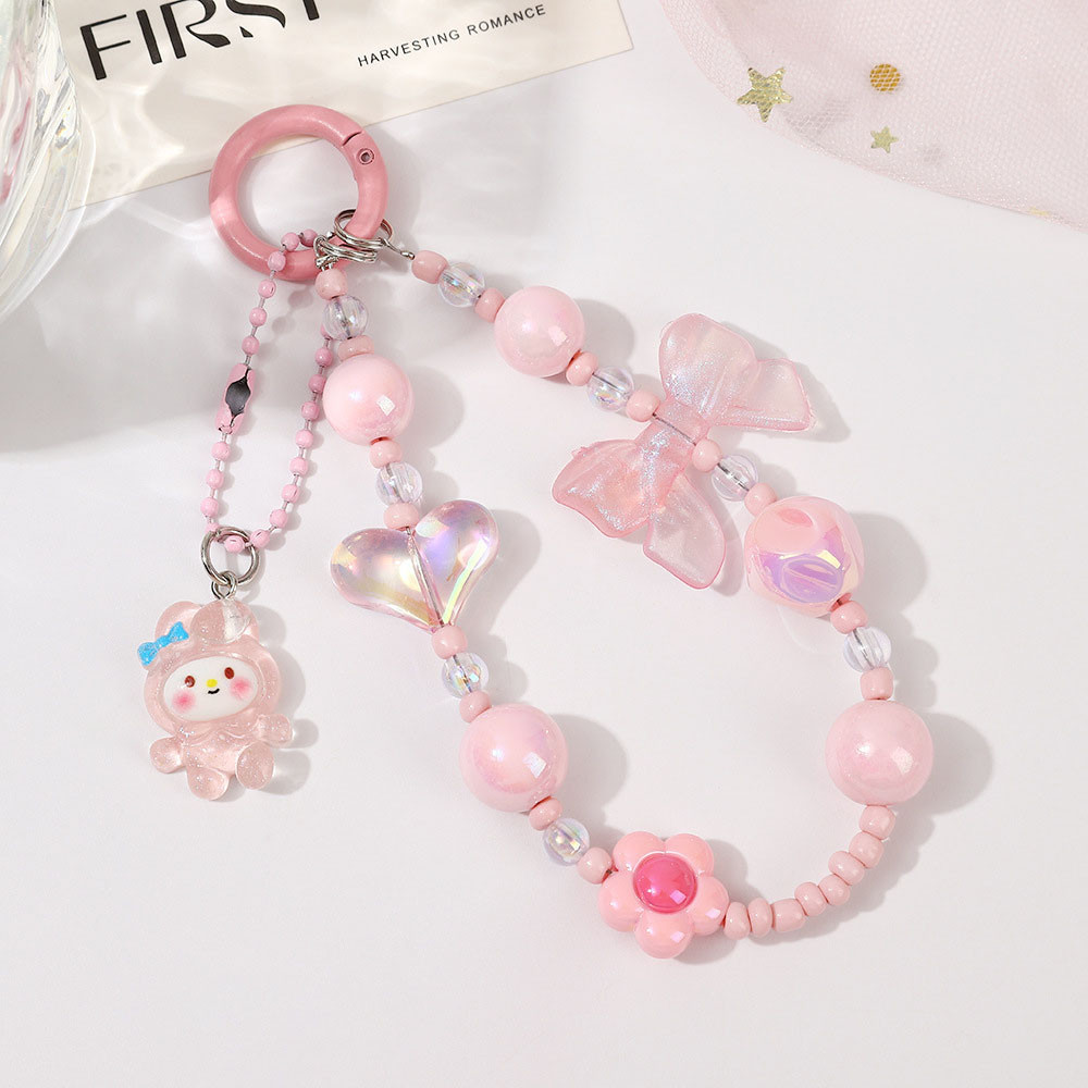 กระเป ๋ าถือจี ้ พวงกุญแจลูกปัดโบว ์ น ่ ารักสีลูกกวาด Sanrio Series ของขวัญ 【 ในสต ็ อก 】