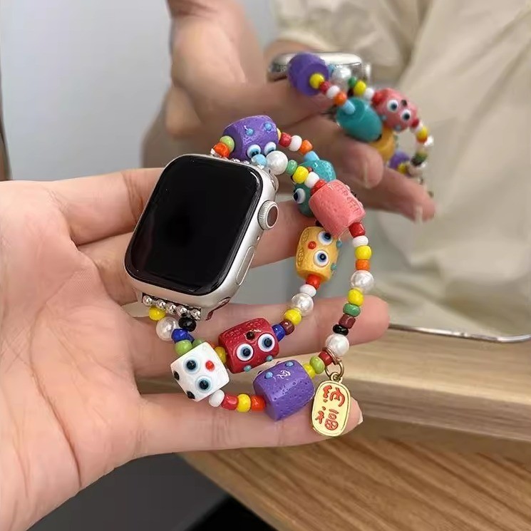 ยอดนิยมแถบยืดหยุ ่ นสําหรับนาฬิกา Huawei Fit 3 สมาร ์ ทนาฬิกาสมาร ์ ท Huawei Fit3 Little Monster Beading สร ้ อยข ้ อมือสายรัดข ้ อมือสาว Solo Loop
