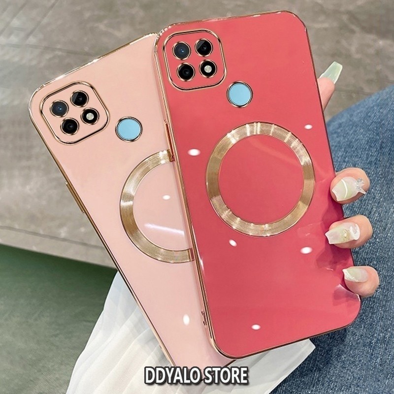 ปลอกสําหรับrealme C21Y c25y c21 กรณีElectroplatedซิลิโคนTPUเคสโทรศัพท์พร้อมแม่เหล็กดูดที่เรียบง่ายนุ่มกรณีชุบSquaerขอบปก