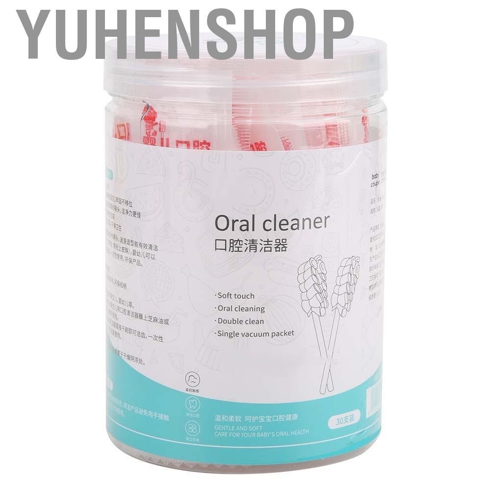 Yuhenshop 30pcs Oral Cleaner Tooth Tongue Brush Infant Dental Care Supplies