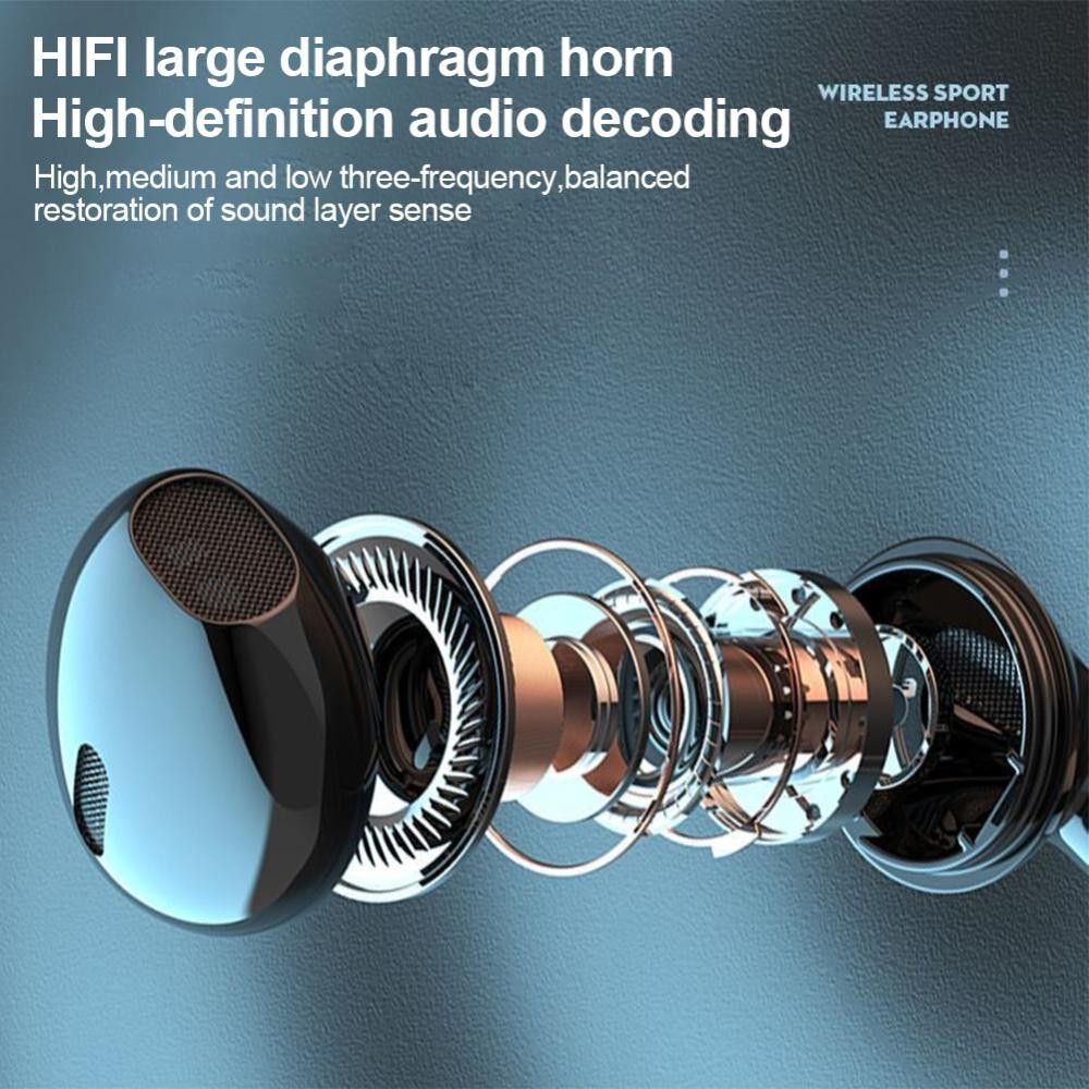 นานาส| Bnr Neckband 5.2 หูฟังบลูทูธสแตนด ์ บายยาวพิเศษสเตอริโอลดเสียงรบกวนปลั ๊ กอุดหูหูฟังกีฬาพร ้ อมจอแสดงผลดิจิตอล D7I5[]