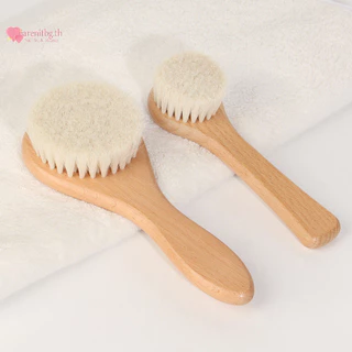 RENBG Baby Care Beech Handle แปรงเด็ก Hbrush ทารกแรกเกิดหวีสําหรับนวดสําหรับอาบน้ําเด็ก Pure Natur TH