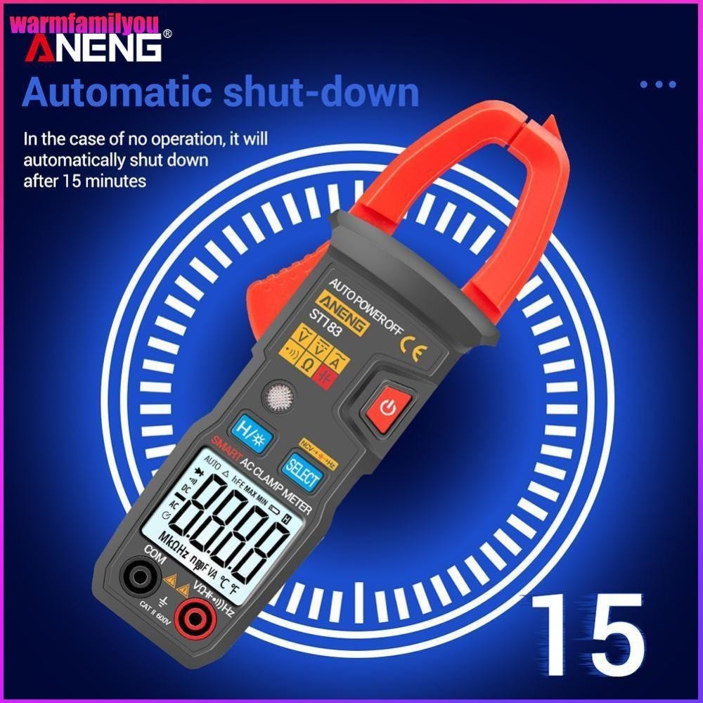 【warmfamilyou 】 Aneng ST183 True RMS 6000 นับ LCD Automatic Range Digital Clamp Multimeter ✨