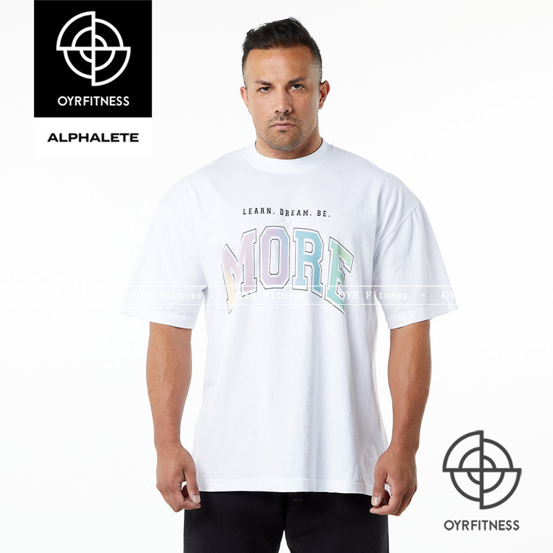 [พร้อมส่ง]Alphalete LDB MORE TEE เสื ้ อยืดแขนสั ้ นพิมพ ์ ล ธรรมดา สีขาว ชุดปกติ ใส่สบายๆ ชีฟอง