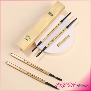 Fresh ดินสอเขียนคิ้ว 2 in 1 มีหัวเขียน และหัวแปรงปัดคิ้ว ทรงสามเหลี่ยม กันน้ํา กันเหงื่อ ติดทนนาน สะดวกสบายและใช้งานง่าย