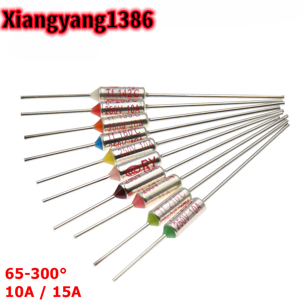 5PCS/LOTTF ฟิวส์ความร้อน RY 10A 15A 250V 60℃-300℃ อุณหภูมิ152ค/155/157/160/165/167/170/172/180/185/188/192/200/210/216/227/230/235/240/250/255/260/270/280/300℃