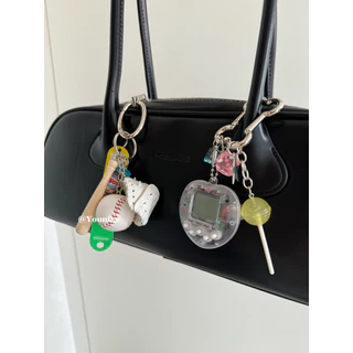 Niche Fashion Unique miu Fancycle Bag Pendant พวงกุญแจรถคู่กระเป๋าจี้คอนโซลวิดีโอเกม