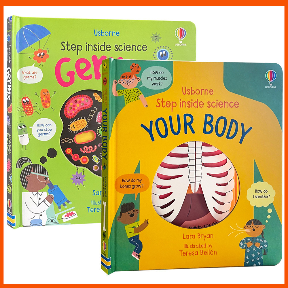 Usborne Step Inside Science ( ร ่ างกายของคุณ/ หนังสือภาพการศึกษาสําหรับเด ็ ก วิทยาศาสตร ์ ภาษาอังกฤษ Popularization หนังสือกระดาษแข ็ ง