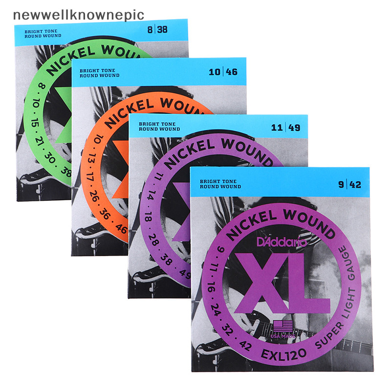 Newwellknownepic EXL110 EXL115 EXL120 EXL130 XL นิกเกิลรอบแผลกีตาร ์ ไฟฟ ้ า Strings TH - รูปที่ 4