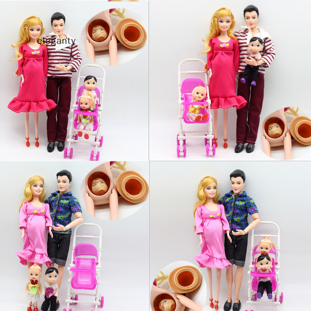 เช่น 6ชิ้น/ล็อตตุ๊กตาครอบครัวการศึกษาจริงตั้งครรภ์ตุ๊กตามีความสุขครอบครัวสําหรับตุ๊กตาบาร์บี้ N